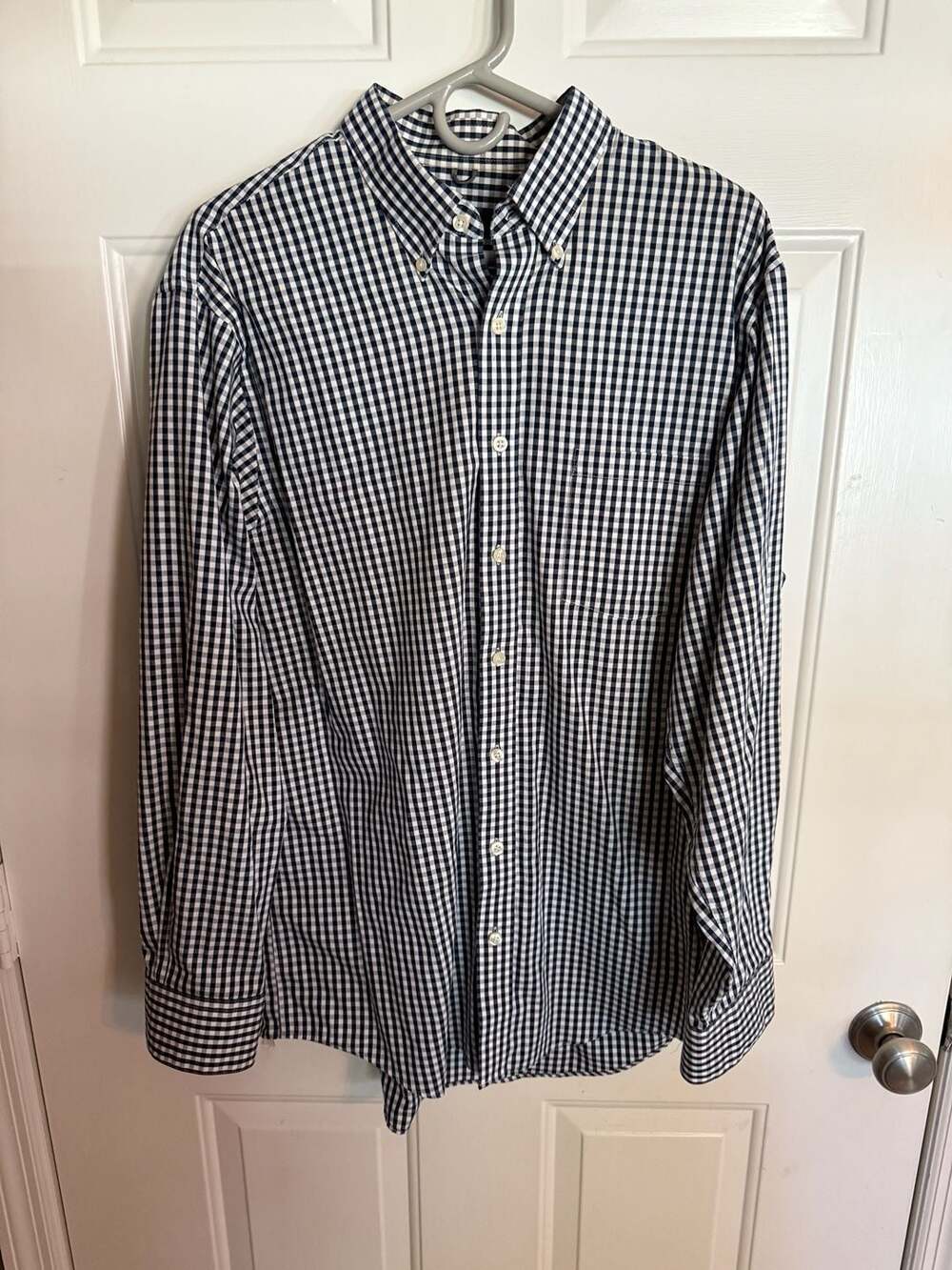 Kenneth Cole Reaction Regular Fit Non-Iron Gingham Long Sleeve Button Down Shirt